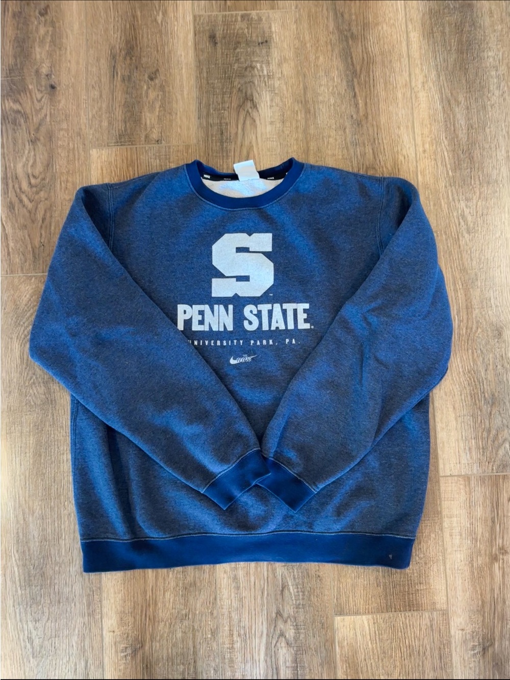 Nike Penn State Navy Blue Crewneck Sweatshirt with White Logo